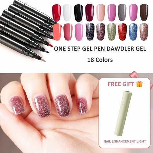 💅 Pisak żelowy do paznokci One Step – 50% ZNIŻKI! OFERTA LIMITOWANA! 🎁 GRATIS mini lampa UV do paznokci w zestawie!