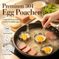 🍳 OGRANICZONA OFERTA 50% TANIEJ! Forma do Jajek ze Stali Nierdzewnej 304, Wielokształtna Nieprzywierająca Foremka do Jajek Sadzonych na Śniadanie