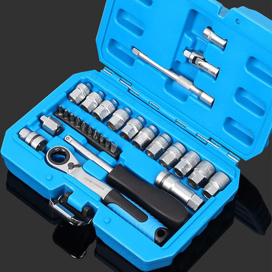 🔧 29-częściowy zestaw kluczy nasadowych – 50% ZNIŻKI! OFERTA LIMITOWANA!💪✨Z grzechotką, różne rozmiary, wykonany z wytrzymałej stali – idealny do napraw samochodowych, majsterkowania i warsztatu. 🛠️