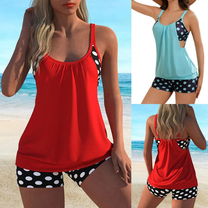 👙 Damski dwuczęściowy kostium kąpielowy – 50% ZNIŻKI! OFERTA LIMITOWANA! 🌸Klasyczne groszki, modny color-block, idealny na plażę i basen. Wygodny, szybkoschnący, perfekcyjny krój.🌸