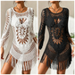 🌊 50% ZNIŻKI – KUP WIĘCEJ, OSZCZĘDŹ WIĘCEJ Boho narzutka szydełkowa – lekka, zwiewna, z chwostami. Plażowy must-have! 👙✨