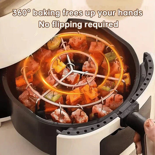 🥩 Pionowy grill do Air Fryer – 50% ZNIŻKI! OFERTA LIMITOWANA! Idealny do kebabów, kurczaka i mięs – równomierne pieczenie, soczysty smak. W zestawie GRATIS rękawice odporne na ciepło. Łatwy w użyciu i czyszczeniu. Domowy kebab jak z food trucka! 🍗🔥✨