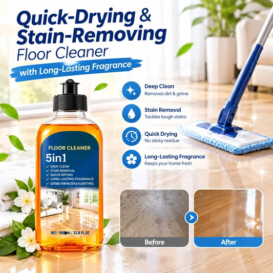 🧪 Płyn do podłóg i płytek 100ml – 50% ZNIŻKI! OFERTA LIMITOWANA!✨ Enzymy rozkładają plamy i zapachy na poziomie molekularnym – głęboko czyści w kilka sekund. Nadaje blask i pozostawia świeży zapach! 🏠