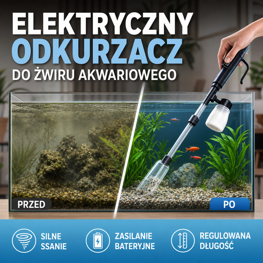 🐠 Elektryczny odkurzacz do żwiru akwariowego – 50% ZNIŻKI! KUP 2 I OSZCZĘDŹ 40 ZŁ! OFERTA LIMITOWANA!🐟✨Czyste akwarium w kilka chwil! 🌊