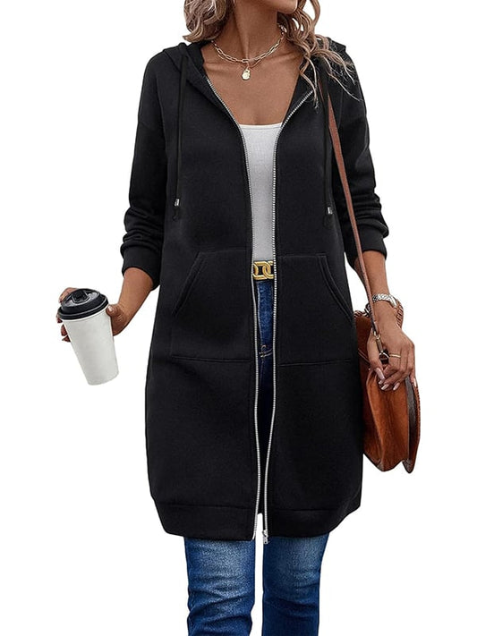 🥳Varmt salg🔥Ugens særlige tilbud🔥Casual fleece-hættetrøjer med lynlås til kvinder