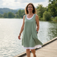 ⏰Wyprzedaż – ostatni dzień, 50% zniżki💃Damska sukienka typu tank top w stylu casualowym, luźna, bez rękawów, imitująca dwuczęściowy strój