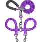 🐾LAST WEEK  SALE 49% OFF🐶Heavy Duty Dog Leash with Shock Absorbing Bungee for Walking 2 Dogs (25-150 lbs)