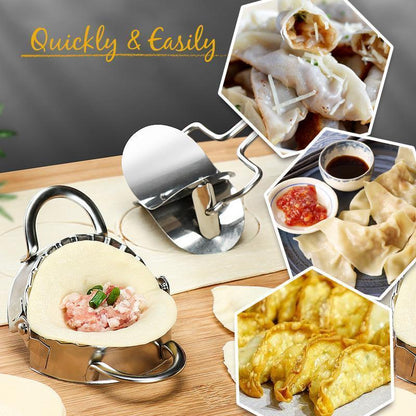 🥟 Forma do pierogów ze stali nierdzewnej – 50% ZNIŻKI! OFERTA LIMITOWANA! 🔥Błyskawiczne lepienie pierogów! Nieprzywierająca forma ze stali nierdzewnej + obcinacz do ciasta – pierogi w minutę! ✨