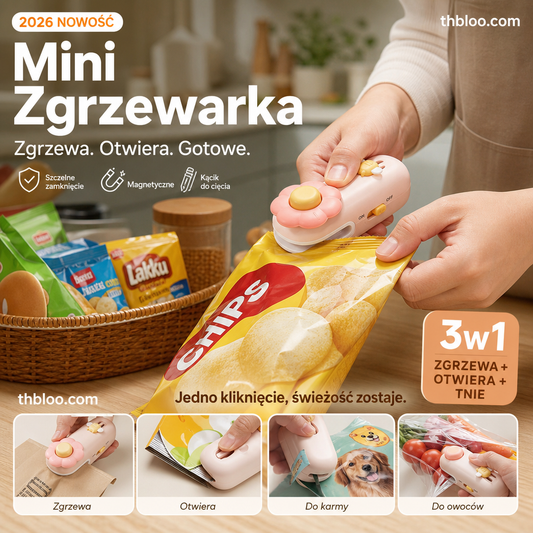 🔥 Mini zgrzewarka do folii i torebek – 50% ZNIŻKI! OFERTA LIMITOWANA!🥡 Nowa, kompaktowa – szybko zamyka opakowania i przedłuża świeżość żywności. Idealna do kuchni, domu i podróży! ✨