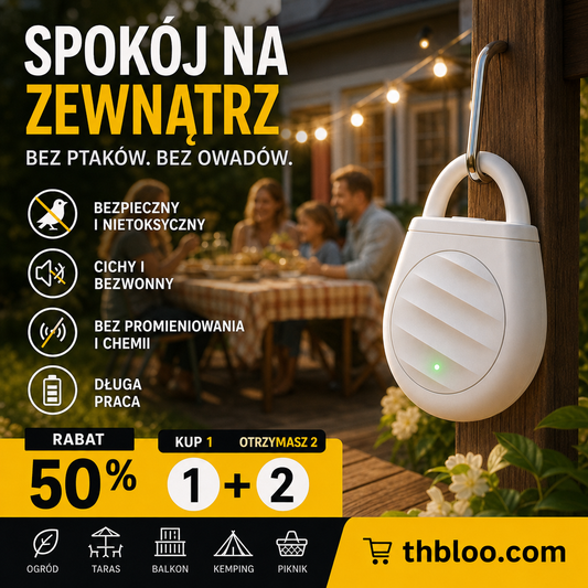 🔑 Ultradźwiękowy odstraszacz ptaków – 50% ZNIŻKI! KUP 1 → 1 GRATIS! OFERTA LIMITOWANA!🌿✨ Przenośny brelok – skutecznie odstrasza ptaki, dzikie zwierzęta i szarańczę. Idealny do ogrodu, na balkon i podczas podróży. Bez hałasu, bez chemii, bez problemów! 🐦🦗
