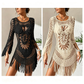 🌊 50% ZNIŻKI – KUP WIĘCEJ, OSZCZĘDŹ WIĘCEJ Boho narzutka szydełkowa – lekka, zwiewna, z chwostami. Plażowy must-have! 👙✨