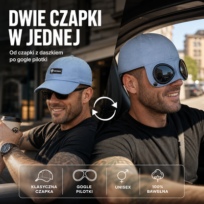 🧢 Czapka baseballowa w stylu pilotki – 50% ZNIŻKI! OFERTA LIMITOWANA!🧑‍🎤Unisex, czarna, w stylu retro – idealna na co dzień, do podróży i na lato.Dodaje charakteru i podkreśla indywidualny styl! ✨☀️