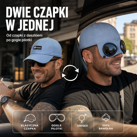 🧢 Czapka baseballowa w stylu pilotki – 50% ZNIŻKI! OFERTA LIMITOWANA!🧑‍🎤Unisex, czarna, w stylu retro – idealna na co dzień, do podróży i na lato.Dodaje charakteru i podkreśla indywidualny styl! ✨☀️