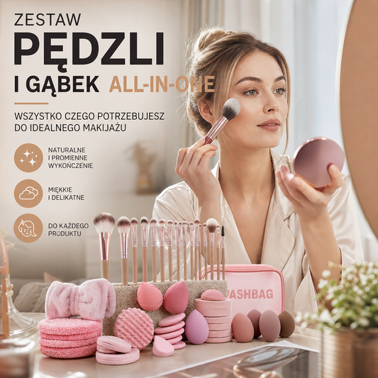 💄 Zestaw pędzli i gąbek do makijażu – 50% ZNIŻKI! OFERTA LIMITOWANA!💄 Zestaw pędzli i gąbek do makijażu – 50% ZNIŻKI! 🖌️💖OFERTA LIMITOWANA!Miękkie, trwałe i łatwe w czyszczeniu. ✨