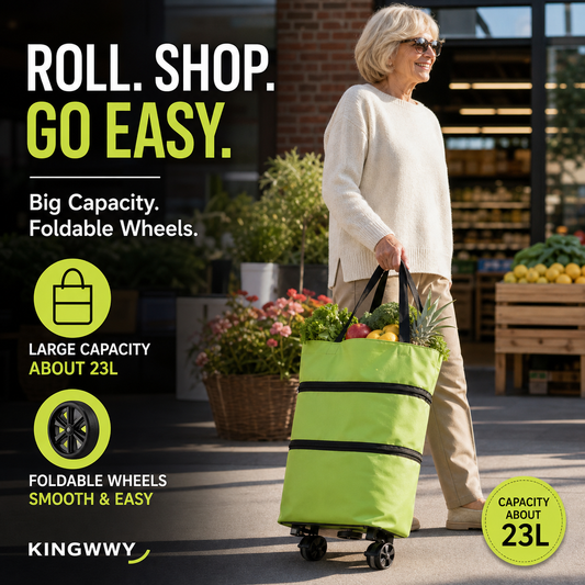 🛒 Składany wózek na zakupy 2w1 – 50% ZNIŻKI! OFERTA LIMITOWANA!💪✨ Lekki, składany i pojemny – Funkcja 2w1: torba + wózek. Łatwy w przenoszeniu i przechowywaniu. Twoje zakupy będą lżejsze! 🛍️