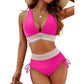 👙 Bikini z wysokim stanem i tęczową gumką – 50% ZNIŻKI! OFERTA LIMITOWANA!kontrola brzucha, dekolt halter w kształcie V, boczne sznurki na plażę i basen