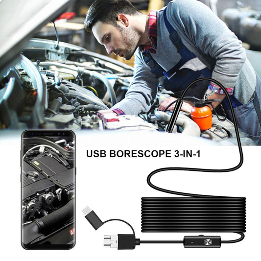 🔍 Kamera endoskopowa 3w1 USB – 50% ZNIŻKI! OFERTA LIMITOWANA!💡 Idealna do inspekcji silników, rur, przewodów i trudno dostępnych miejsc – podłącz do telefonu lub laptopa.📱 Wygodna, przenośna i wyraźny obraz! 🔧