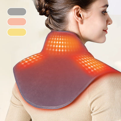Elektrisk varmepude til nakke og skuldre med vibration