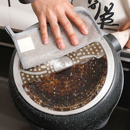 5 STK Multifunktionelle Genanvendelige Ridsefri Ståltråds Opvaskeklud