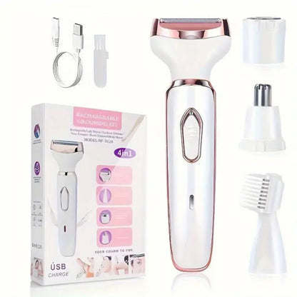 💖Maszynka do golenia 4w1 dla kobiet – 50% ZNIŻKI! OFERTA LIMITOWANA!🛁Szybka, delikatna i bezprzewodowa – idealna do nóg, pach i ciała.🪒Pielęgnacja bez podrażnień – zawsze gotowa do użycia! ✨