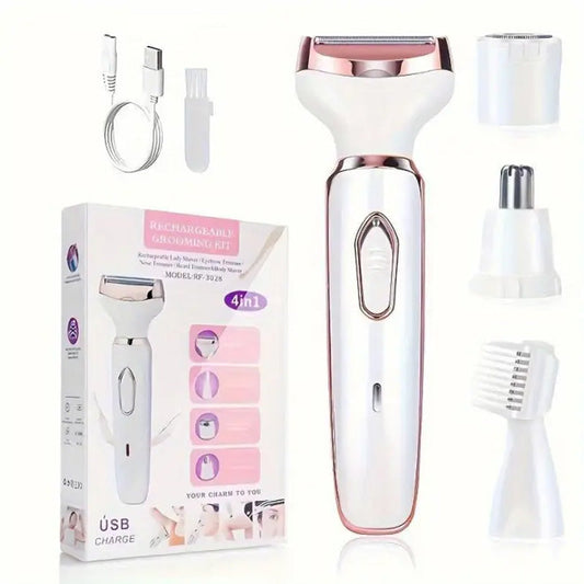 💖Maszynka do golenia 4w1 dla kobiet – 50% ZNIŻKI! OFERTA LIMITOWANA!🛁Szybka, delikatna i bezprzewodowa – idealna do nóg, pach i ciała.🪒Pielęgnacja bez podrażnień – zawsze gotowa do użycia! ✨