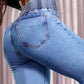 🔥Hot udsalg🔥Stretch flare jeans med høj talje