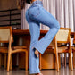 🔥Hot udsalg🔥Stretch flare jeans med høj talje