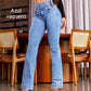 🔥Hot udsalg🔥Stretch flare jeans med høj talje