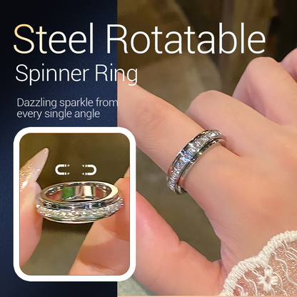 💍 Obrotowy pierścionek spinner – 50% ZNIŻKI! KUP 1 → 1 GRATIS! OFERTA LIMITOWANA!💖 Ze stali tytanowej z cyrkonią – elegancki i relaksujący. Idealny jako prezent i codzienny dodatek. Obrotowy design pomaga się odprężyć! ✨