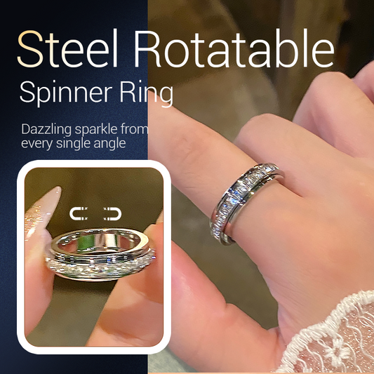 💍 Obrotowy pierścionek spinner – 50% ZNIŻKI! KUP 1 → 1 GRATIS! OFERTA LIMITOWANA!💖 Ze stali tytanowej z cyrkonią – elegancki i relaksujący. Idealny jako prezent i codzienny dodatek. Obrotowy design pomaga się odprężyć! ✨