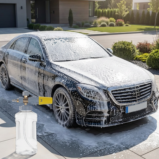 🚗 Wysokociśnieniowy pistolet piankowy – 50% ZNIŻKI! OFERTA LIMITOWANA!💦✨ Regulowana lanca, duża butelka – gęsta i obfita pianka w kilka sekund.Szybkie i skuteczne czyszczenie bez wysiłku! 🧼
