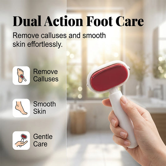 🦶 Dwustronna skrobaczka do stóp – 50% ZNIŻKI! KUP 1 → 1 GRATIS! OFERTA LIMITOWANA!💪 Skutecznie usuwa modzele i odciski – przywraca gładkość i miękkość stóp. ✨Wygodna, bezpieczna i łatwa w użyciu. Domowy pedicure bez wychodzenia z domu! 👣