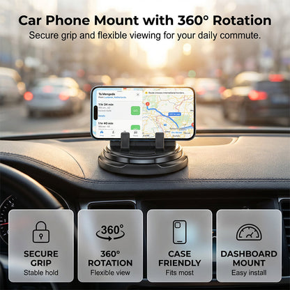🔄 50% OFF + KUP 2 Z 60–70 ZŁ ZNIŻKI – OSTATNI DZIEŃ! Uchwyt na telefon do samochodu – 360° obrotu, montaż na desce + miejsce na numer kontaktowy. Mocny, uniwersalny i praktyczny! 📱💪
