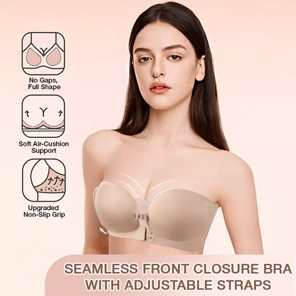 💕 50% OFF – OSTATNI DZIEŃ! Bezszwowy biustonosz z zapięciem z przodu – regulowane ramiączka, miękki materiał, brak ucisków – nie zsuwa się, nie przesuwa. Idealny na co dzień! 🌸👙