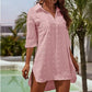 💃✨Bluzka z szyfonu żakardowego – 50% ZNIŻKI! OFERTA LIMITOWANA! Luźny oversize'owy krój, duże pompony i elegancki żakardowy wzór – idealna na lato, plażę i codzienne stylizacje. 🌸☀️