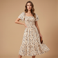 👗 Sukienka midi w kwiaty – 50% ZNIŻKI! OFERTA LIMITOWANA!☀️💃 Kwadratowy dekolt, delikatne marszczenia i kwiatowy wzór – idealna na lato, wesela i codzienne stylizacje. Styl bez wysiłku na każdą okazję! 🌸