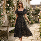 👗 Sukienka midi w kwiaty – 50% ZNIŻKI! OFERTA LIMITOWANA!☀️💃 Kwadratowy dekolt, delikatne marszczenia i kwiatowy wzór – idealna na lato, wesela i codzienne stylizacje. Styl bez wysiłku na każdą okazję! 🌸