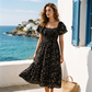 👗 Sukienka midi w kwiaty – 50% ZNIŻKI! OFERTA LIMITOWANA!☀️💃 Kwadratowy dekolt, delikatne marszczenia i kwiatowy wzór – idealna na lato, wesela i codzienne stylizacje. Styl bez wysiłku na każdą okazję! 🌸