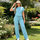 🍃Damski zestaw w jednolitym kolorze – 50% ZNIŻKI! OFERTA LIMITOWANA! Elegancki, uniwersalny i wygodny – idealny do pracy, na spotkania i co dzień. Lekka, przewiewna tkanina, perfekcyjny krój. Styl bez wysiłku! ✨🌸
