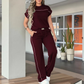 🍃Damski zestaw w jednolitym kolorze – 50% ZNIŻKI! OFERTA LIMITOWANA! Elegancki, uniwersalny i wygodny – idealny do pracy, na spotkania i co dzień. Lekka, przewiewna tkanina, perfekcyjny krój. Styl bez wysiłku! ✨🌸