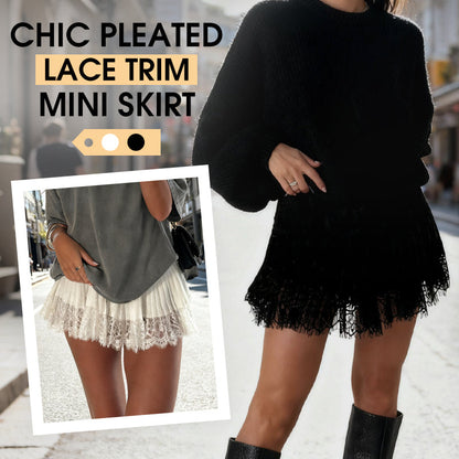👗 Mini spódniczka z plisami – 50% ZNIŻKI! OFERTA LIMITOWANA!💃✨Elegancki fason, koronkowa lamówka i modne plisy – Lekka, zwiewna i pełna kobiecego uroku. Pasuje do każdej sylwetki! 🌸☀️