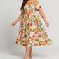 👗 Sukienka midi w kwiaty – 50% ZNIŻKI! OFERTA LIMITOWANA! Kwadratowy dekolt, marszczenia, wzór kwiatowy i praktyczne kieszenie – idealna na lato, plażę i codzienne stylizacje. Lekka, przewiewna i niezwykle kobieca. 🌸☀️💃