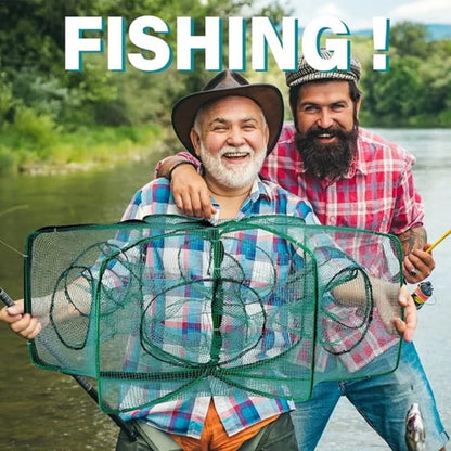 🐟Automatycznie składana, wzmocniona siatka na ryby - 🥰Łatwe wędkowanie