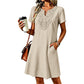 👗 Boho lace V-neck T-shirt dress – 50% ZNIŻKI! OFERTA LIMITOWANA! Zwiewna, kobieca i stylowa – idealna na lato. Koronkowe wykończenie, luźny krój, wygodna na co dzień i na specjalne okazje. 🌸✨