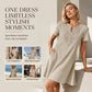 👗 Boho lace V-neck T-shirt dress – 50% ZNIŻKI! OFERTA LIMITOWANA! Zwiewna, kobieca i stylowa – idealna na lato. Koronkowe wykończenie, luźny krój, wygodna na co dzień i na specjalne okazje. 🌸✨