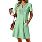 👗 Boho lace V-neck T-shirt dress – 50% ZNIŻKI! OFERTA LIMITOWANA! Zwiewna, kobieca i stylowa – idealna na lato. Koronkowe wykończenie, luźny krój, wygodna na co dzień i na specjalne okazje. 🌸✨