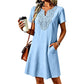 👗 Boho lace V-neck T-shirt dress – 50% ZNIŻKI! OFERTA LIMITOWANA! Zwiewna, kobieca i stylowa – idealna na lato. Koronkowe wykończenie, luźny krój, wygodna na co dzień i na specjalne okazje. 🌸✨