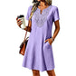 👗 Boho lace V-neck T-shirt dress – 50% ZNIŻKI! OFERTA LIMITOWANA! Zwiewna, kobieca i stylowa – idealna na lato. Koronkowe wykończenie, luźny krój, wygodna na co dzień i na specjalne okazje. 🌸✨