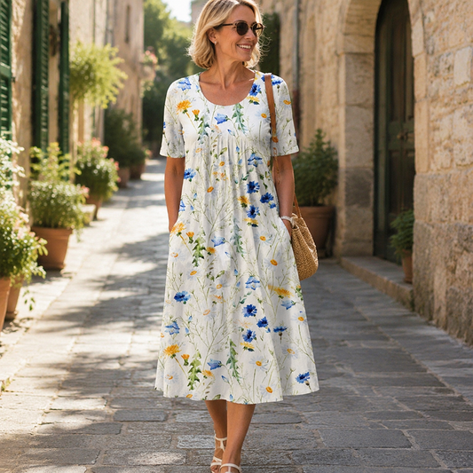 👗 Sukienka casual z kwiatowym wzorem – 50% ZNIŻKI! OFERTA LIMITOWANA!