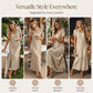 👗Sukienka maxi z dekoltem V – 50% ZNIŻKI! OFERTA LIMITOWANA!💃✨ Ponad 50 000 sprzedanych sztuk! Krótki rękaw, zwiewny krój, modny i wygodny – idealna na lato, plażę i codzienne stylizacje. 🌸☀️